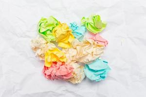 crumpled paper wads photo