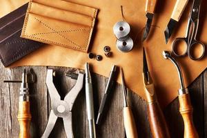 Leather crafting tools photo