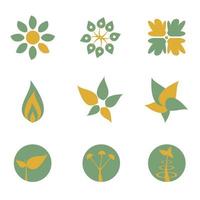 Simple Green Environmental Logo Set vector