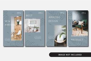 Minimalist Furniture Social Media Story Template vector