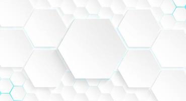 Multiple Hexagons with Blue Light and Shadow vector