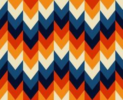 Seamless Chevron Style Retro 70s Pattern vector