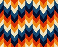 Seamless Chevron Style Retro 70s Pattern