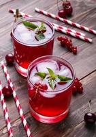 Cold berry drink photo