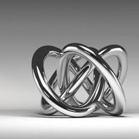 3D chrome abstract knot