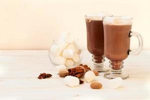 Cocoa drink with marshmellows photo