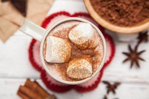 Cocoa drink with marshmallows photo