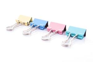 Multicolored binder clips