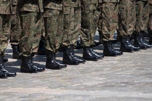 Soldier in formation photo