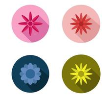 Set of Flowers Icons vector