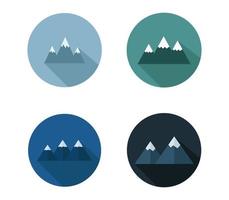 conjunto de iconos de montaña vector