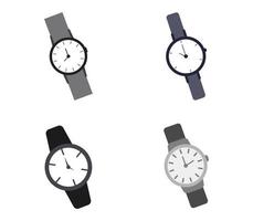 Set of Strap Wrist Watch Icons vector