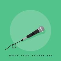 cartel del día mundial de la libertad de prensa en verde vector