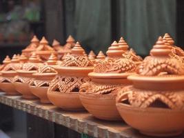 Thai traditional clay pottery in ko Kret island, thailand photo