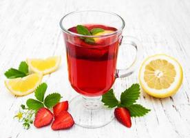 Summer strawberry drink photo