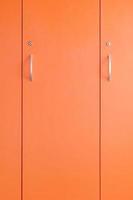 orange locker door photo