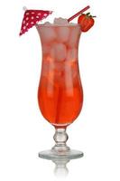 Strawberry fruit cocktail drink isolated