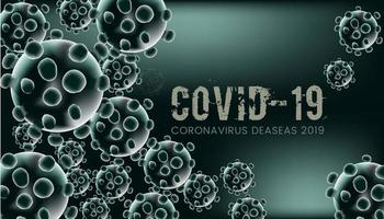 Covid-19 Background in Green and White vector