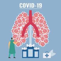 covid-19 dentro de un par de pulmones gigantes