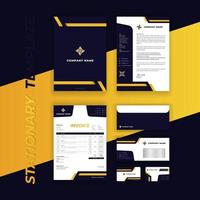 Identity Set with Blue and Yellow Overlapping Borders vector