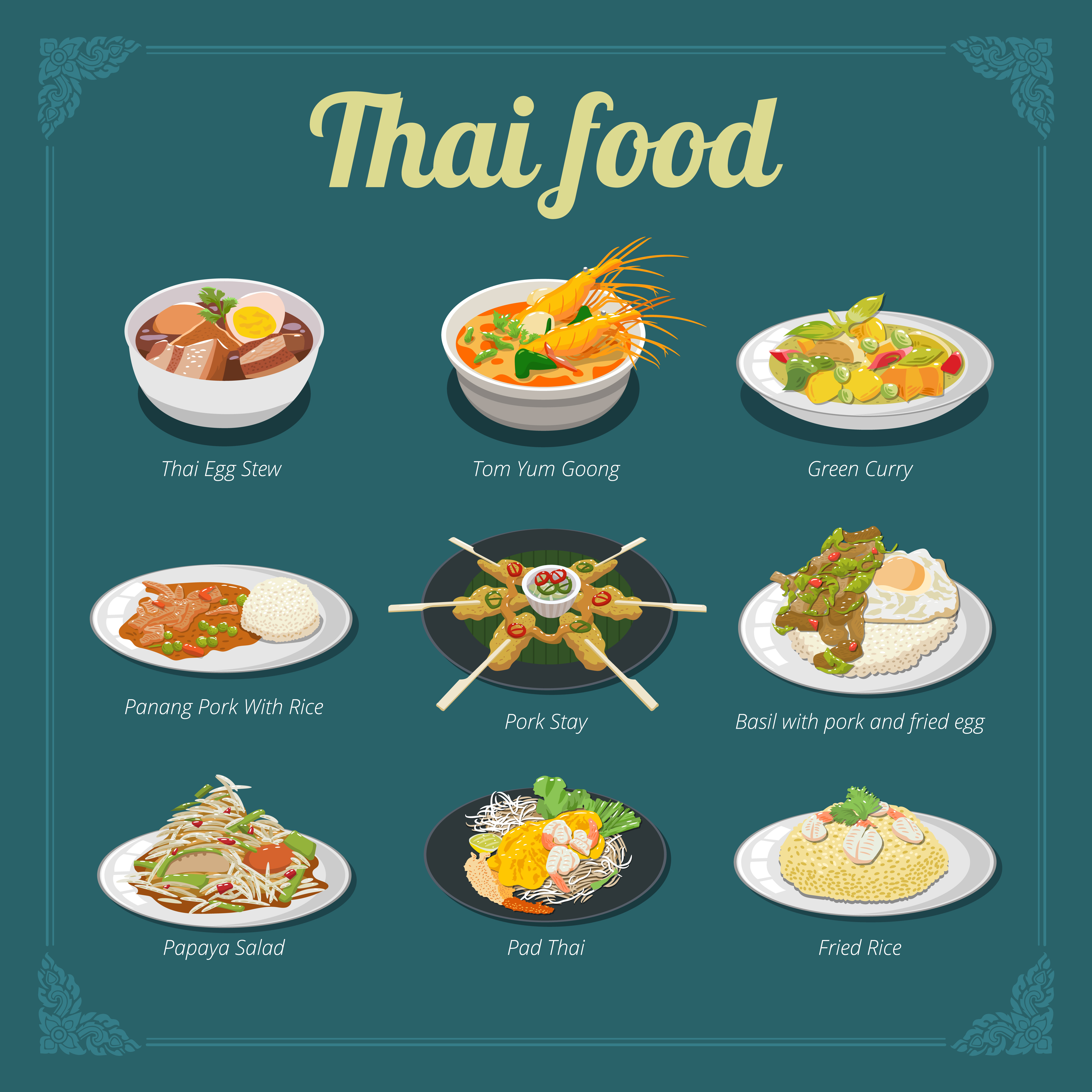 Thai Food Menu Design Download Free Vectors Clipart Graphics Vector Art,Hot Tottie Usher