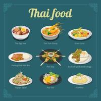 Thai Food Menu Design vector