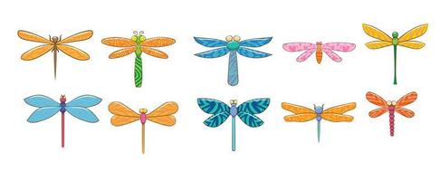 Cartoon Dragonfly Set  vector