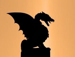 Dragon silhouette photo