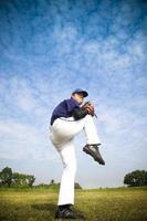 baseball pitcher ready for throwing photo