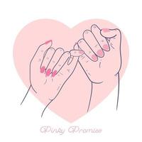 Pinky Promise Heart Concept vector