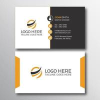 White and Gray Business Card with Yello Accents
