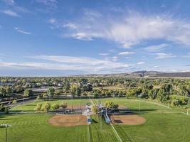 baseball fields aerail view