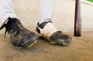 Close-up of Baseball Player's Feet photo