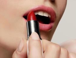 the girl with gubmy lipstick photo
