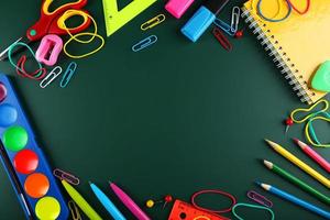 School supplies, background with copy space photo