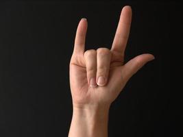 lenguaje de señas - te amo foto