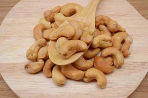 Raw cashews close-up