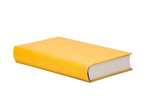 yellow book with blank cover photo