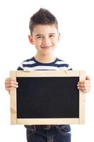Boy with chalkboard