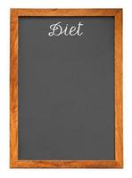 Menu chalkboard for diet food list