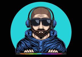 Man Gaming Illustration vector