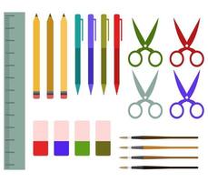 Set Of School Supplies  vector