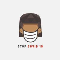 Stop Covid 19 Poster  vector
