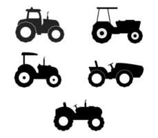 conjunto de iconos de tractor vector