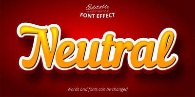 Neutral script text, 3d editable font effect