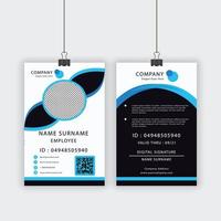Blue and Blue Accent ID Template