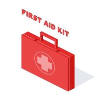Isometric First Aid Kit vector