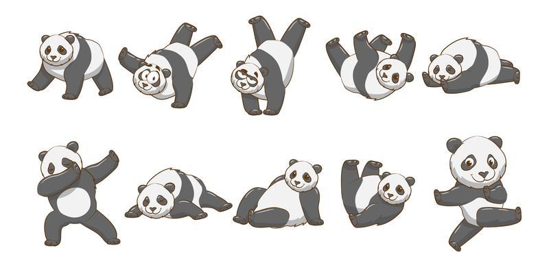 Kawaii panda animal cartoon vector design 4059045 Vector Art at Vecteezy
