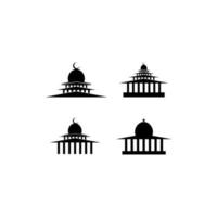 Mosque icon set vector