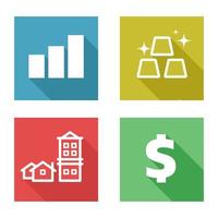 Investment icon set vector